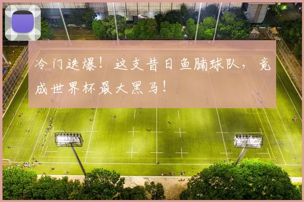 冷门迭爆！这支昔日鱼腩球队，竟成世界杯最大黑马！